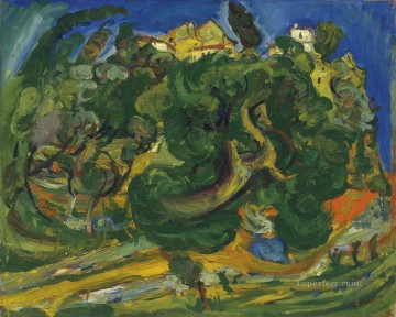 ミディ・チャイム・スーティンの森の木々の風景 Oil Paintings